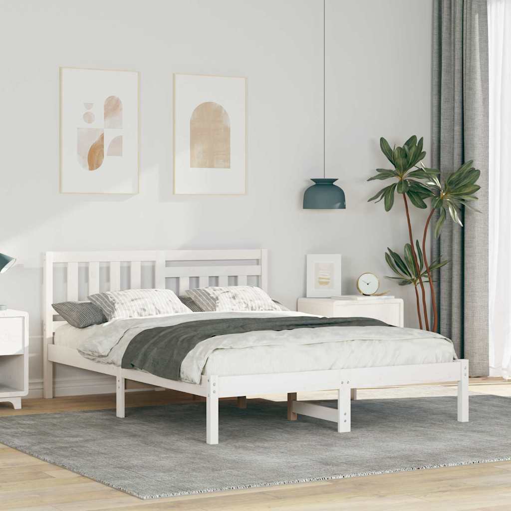 Estrutura de cama 120 x 190 cm Madeira de pinho maciça