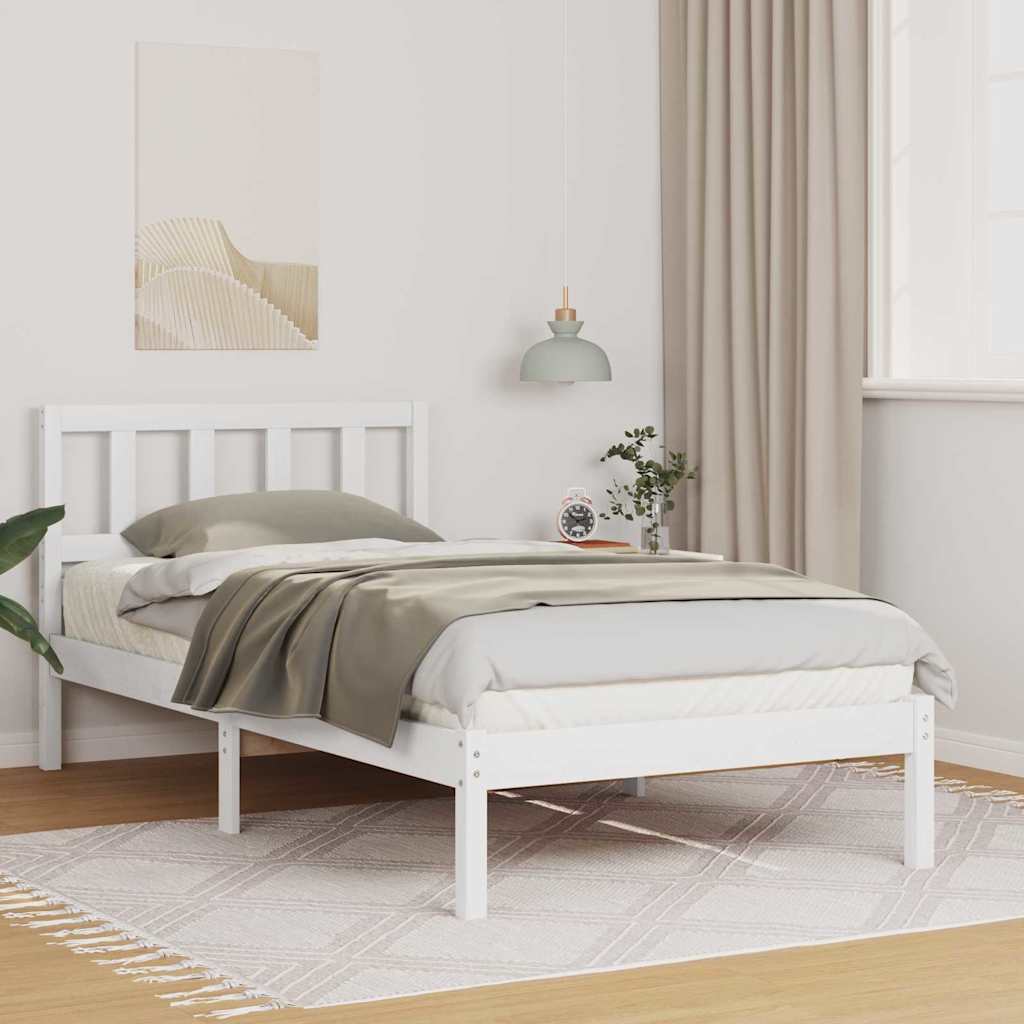 Estrutura de cama 120 x 190 cm Madeira de pinho maciça