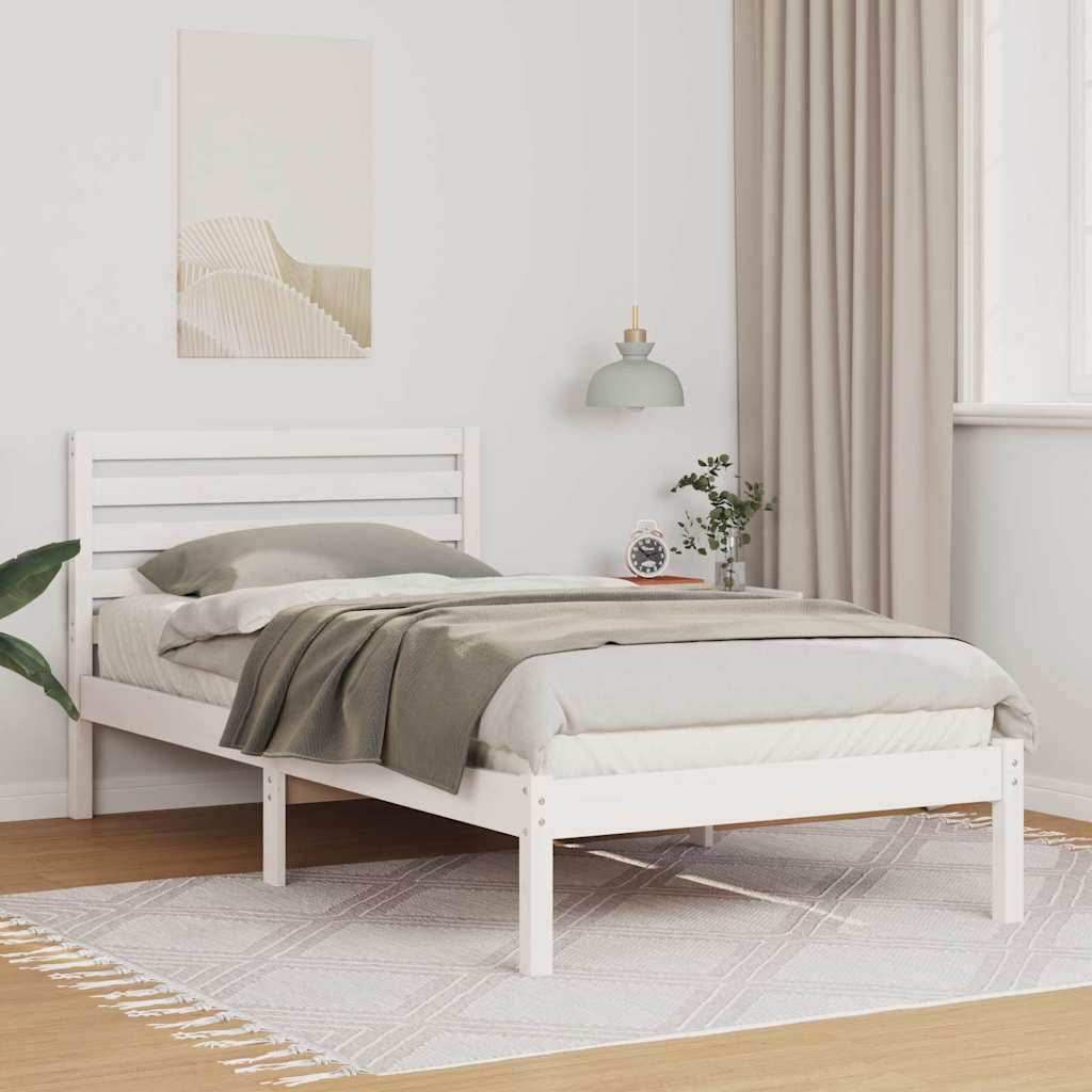 Estrutura de cama 100 x 200 cm Madeira de pinho maciço