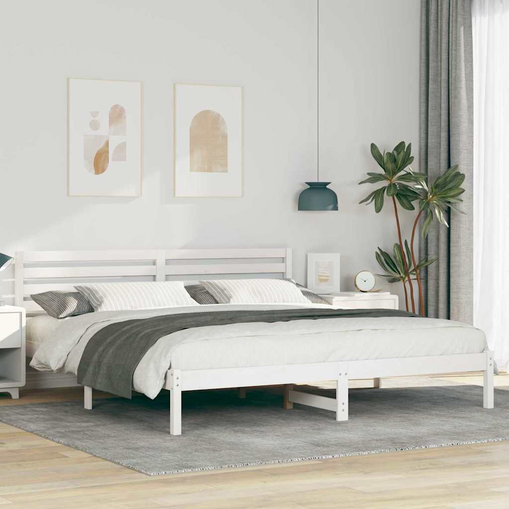 Estrutura de cama 100 x 200 cm Madeira de pinho maciço