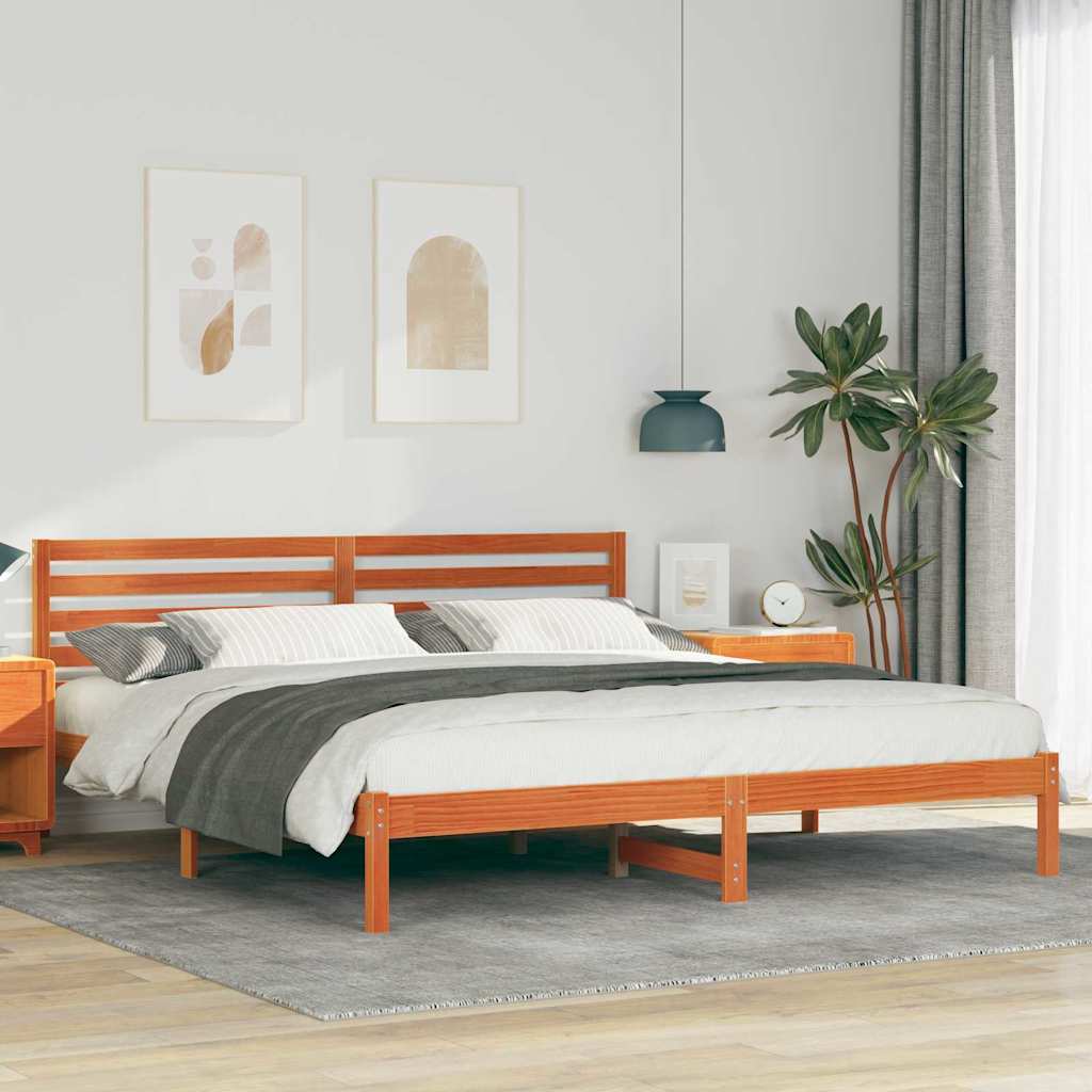 Estrutura de cama 100 x 200 cm Madeira de pinho maciço