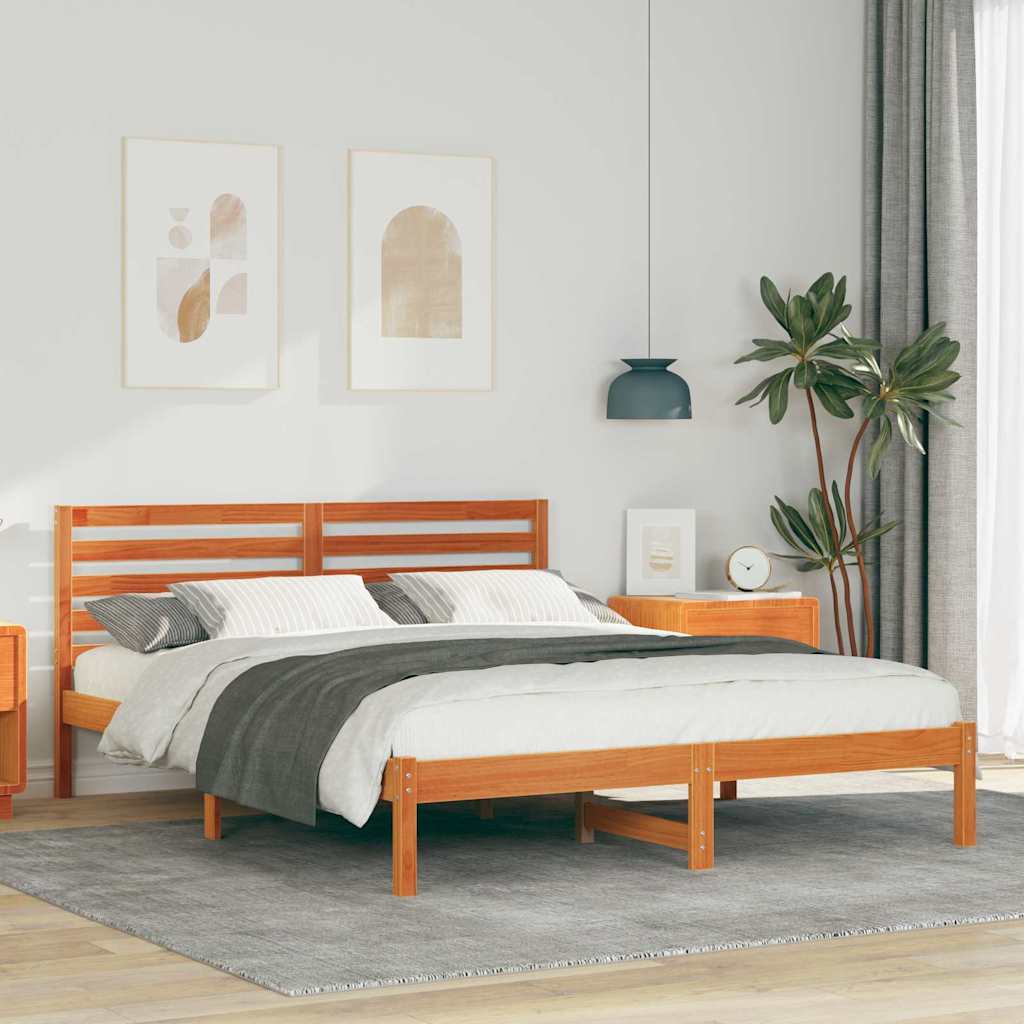 Estrutura de cama 100 x 200 cm Madeira de pinho maciço