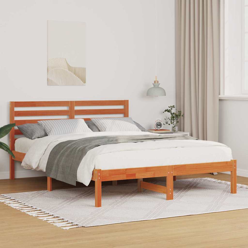 Estrutura de cama 100 x 200 cm Madeira de pinho maciço