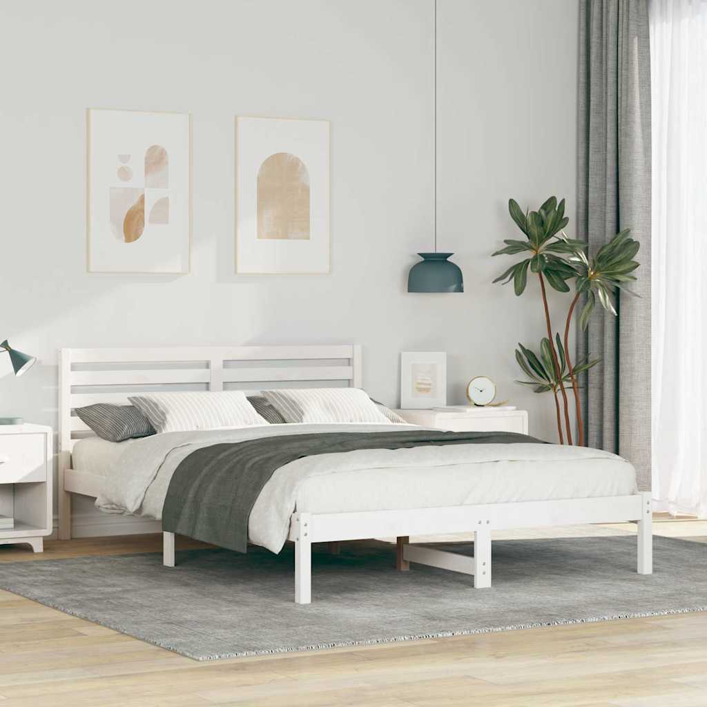 Estrutura de cama 100 x 200 cm Madeira de pinho maciço