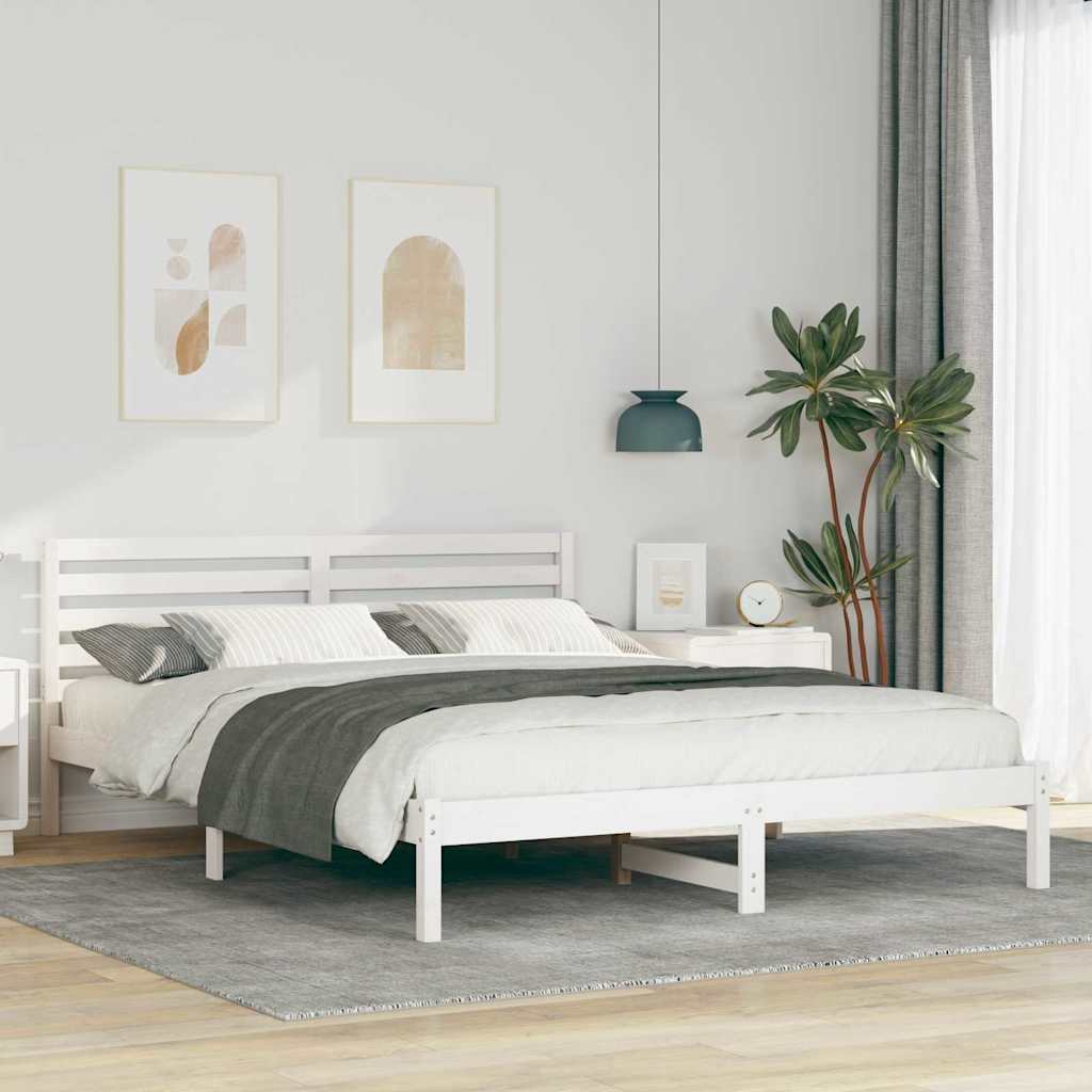 Estrutura de cama 100 x 200 cm Madeira de pinho maciço