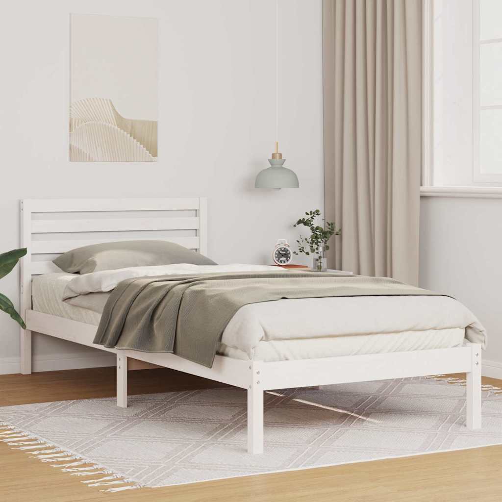 Estrutura de cama 100 x 200 cm Madeira de pinho maciço