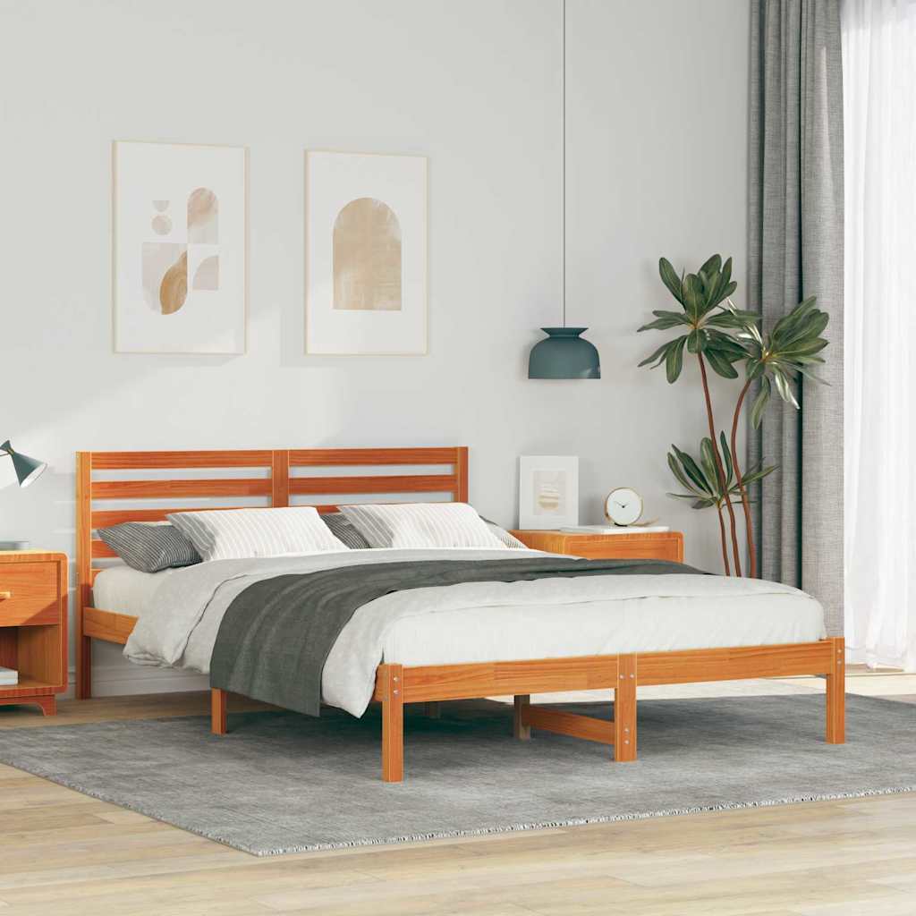Estrutura de cama 100 x 200 cm Madeira de pinho maciço