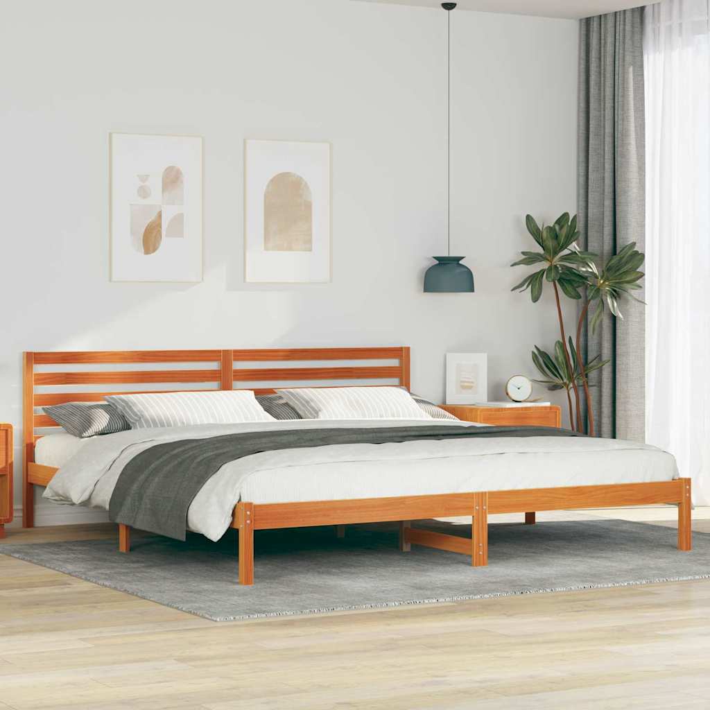 Estrutura de cama 100 x 200 cm Madeira de pinho maciço