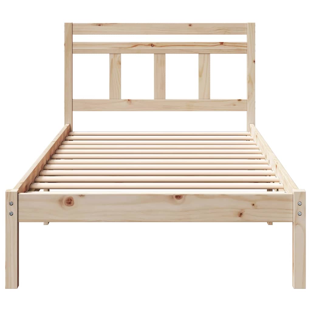 Estructura de cama Marrón 80 x 200 cm Madera de pino macizo