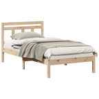 Estructura de cama Marrón 90 x 200 cm Madera de pino macizo
