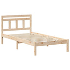 Estructura de cama Marrón 90 x 200 cm Madera de pino macizo