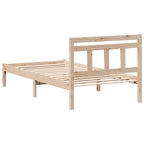 Estructura de cama Marrón 90 x 200 cm Madera de pino macizo