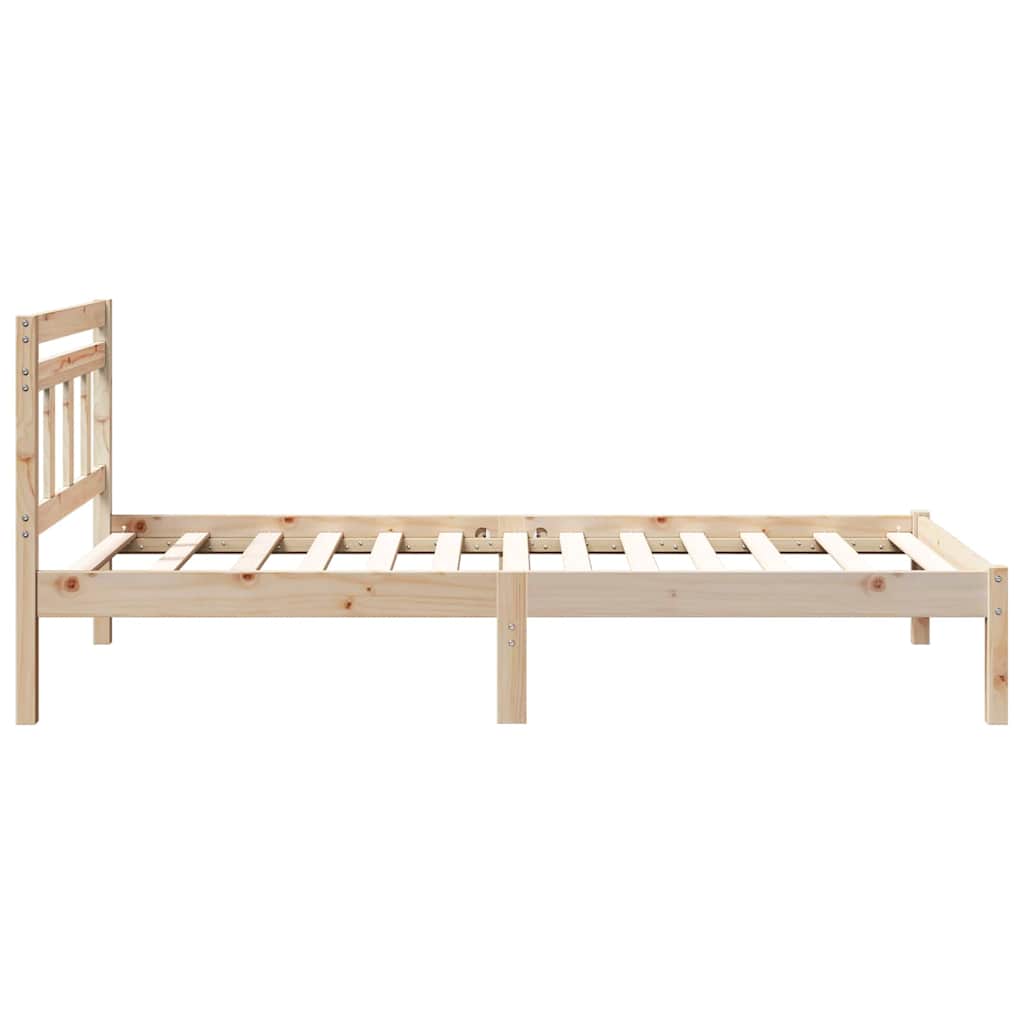 Estructura de cama Marrón 90 x 200 cm Madera de pino macizo