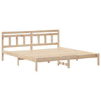 Estructura de cama Marrón 200 x 200 cm Madera de pino macizo