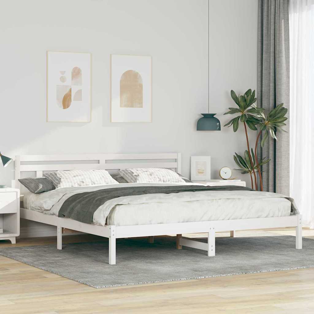 Estructura de cama 200 x 200 cm Madera de pino macizo