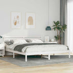 Estructura de cama 200 x 200 cm Madera de pino macizo