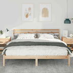 Estructura de cama Marrón 180 x 200 cm Madera de pino macizo