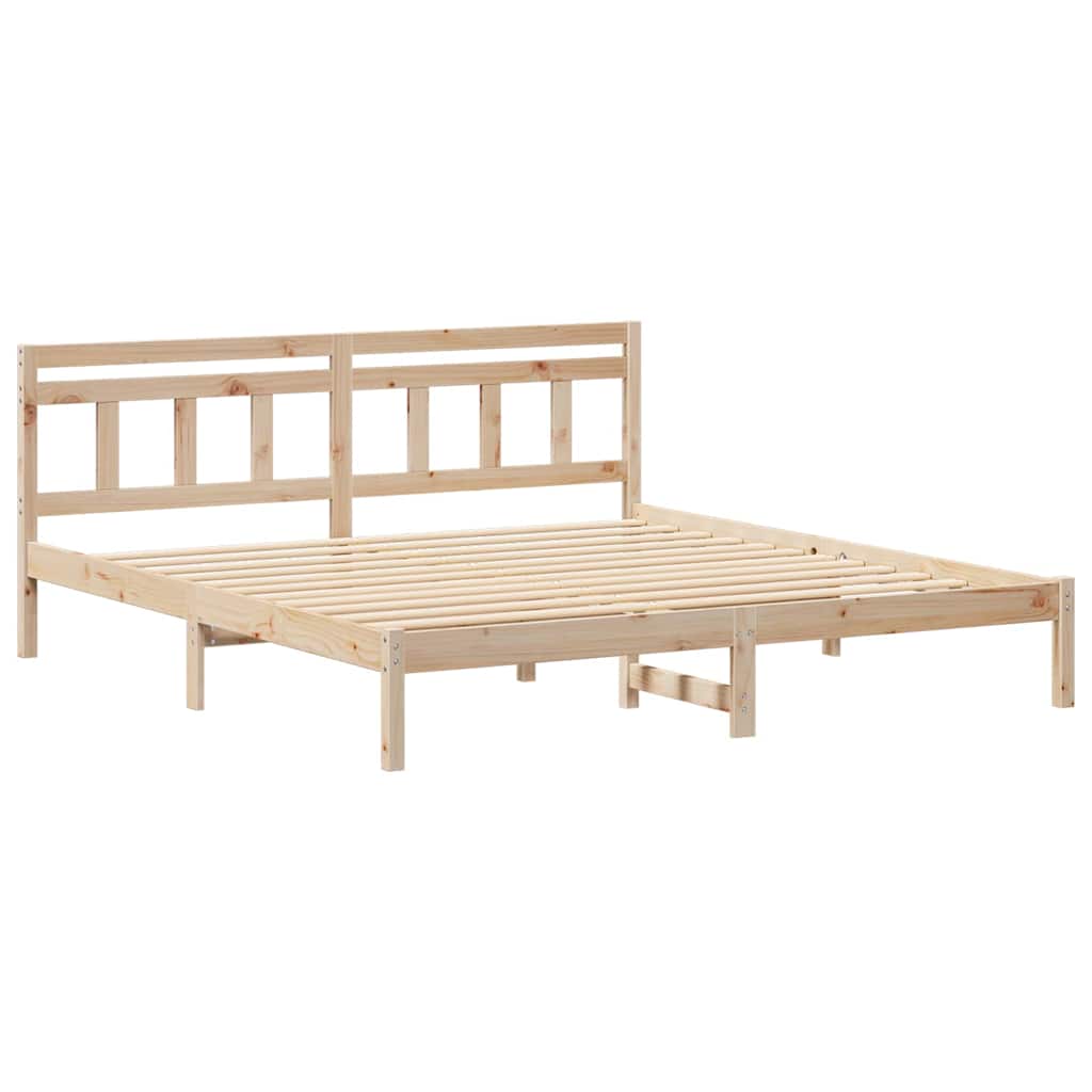 Estructura de cama Marrón 180 x 200 cm Madera de pino macizo