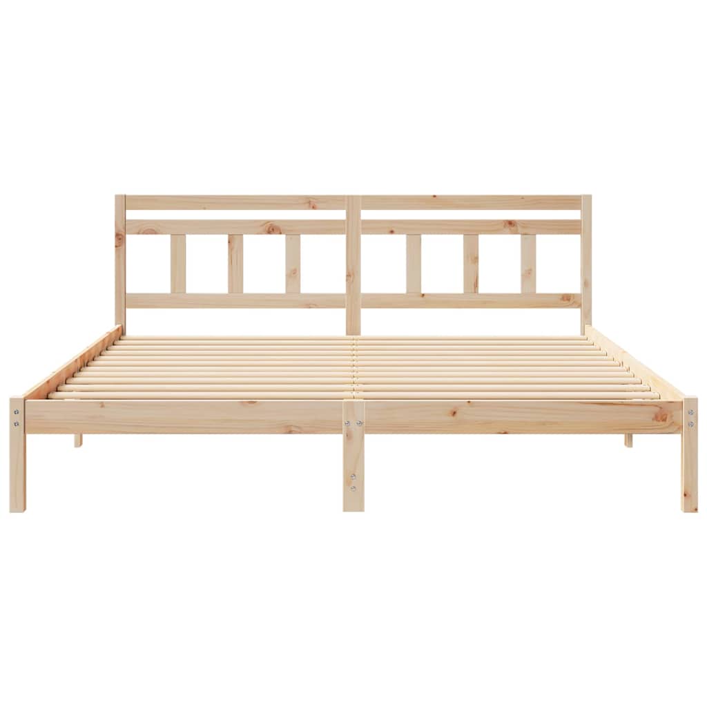 Estructura de cama Marrón 180 x 200 cm Madera de pino macizo