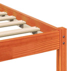 Estructura de cama con cabecera Marrón Madera de pino