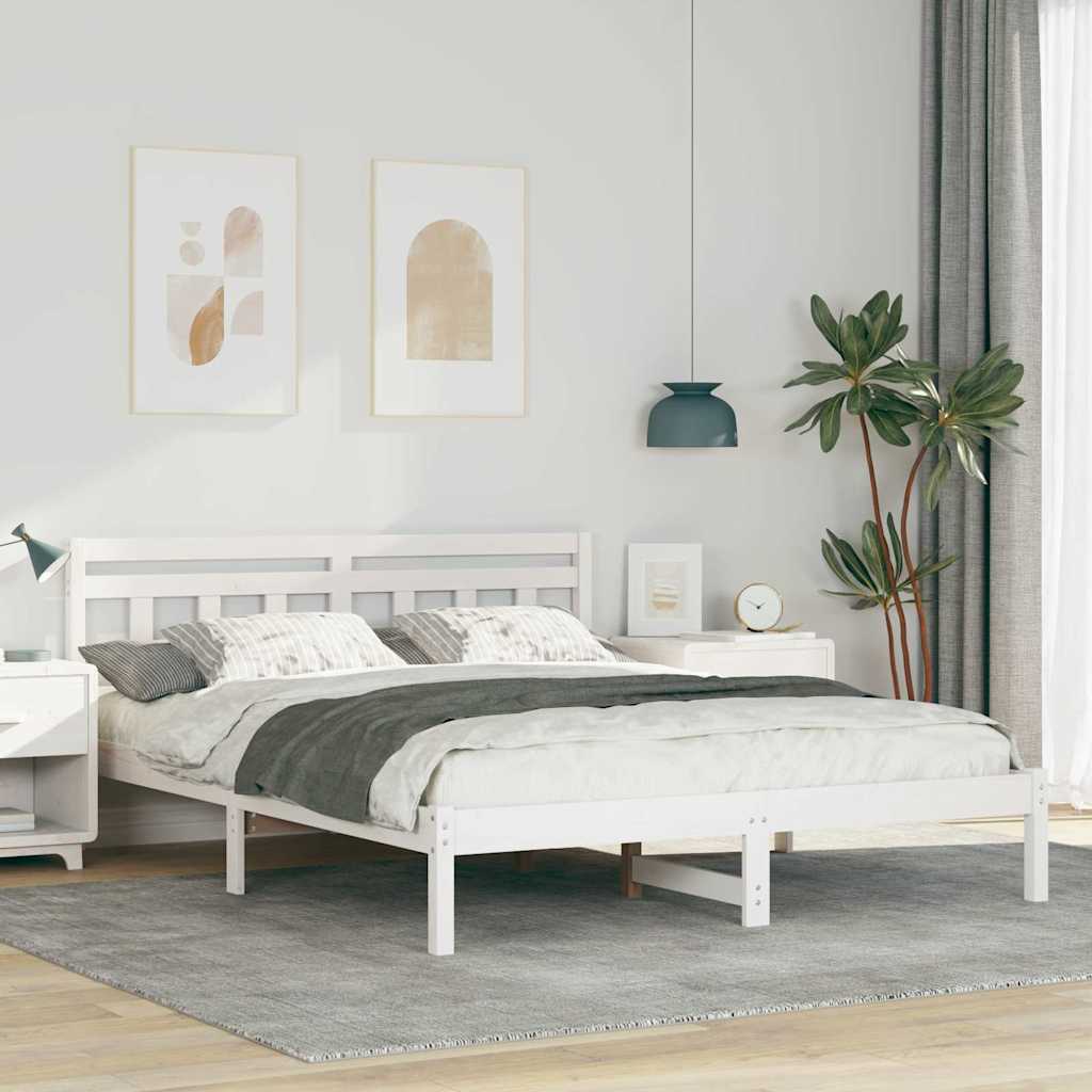 Estructura de cama 160 x 200 cm Madera de pino macizo