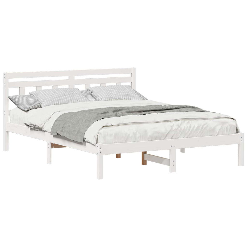 Estructura de cama 160 x 200 cm Madera de pino macizo