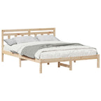 Estructura de cama Marrón 150 x 200 cm Madera de pino macizo