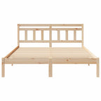 Estructura de cama Marrón 150 x 200 cm Madera de pino macizo