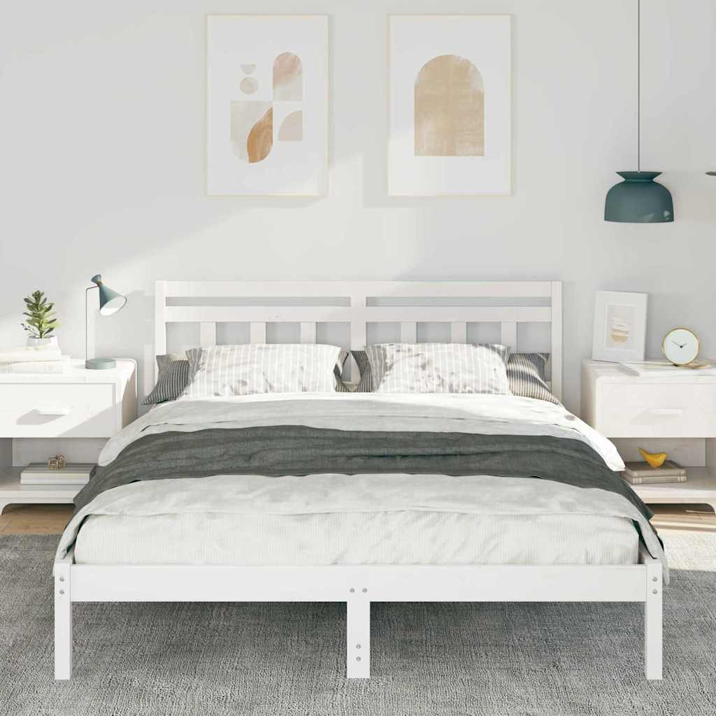 Estructura de cama 150 x 200 cm Madera de pino macizo