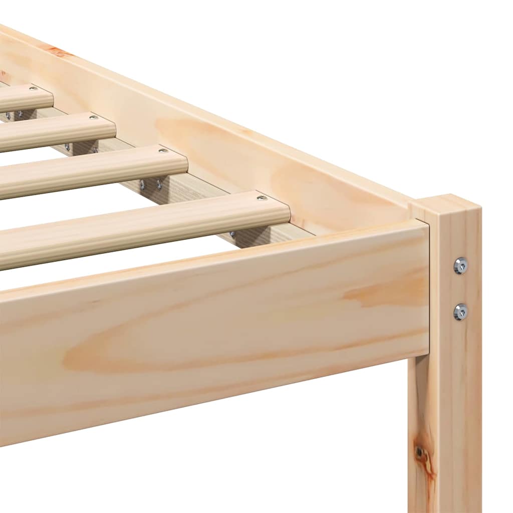 Estructura de cama Marrón 140 x 200 cm Madera de pino macizo