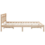 Estructura de cama Marrón 140 x 200 cm Madera de pino macizo