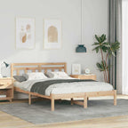 Estructura de cama Marrón 120 x 200 cm Madera de pino macizo