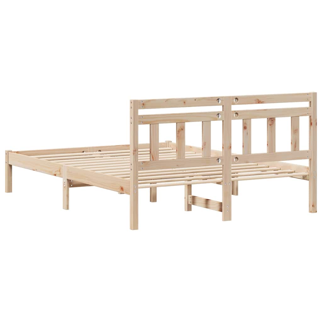 Estructura de cama Marrón 120 x 200 cm Madera de pino macizo
