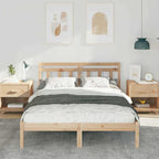 Estructura de cama Marrón 135 x 190 cm Madera de pino macizo