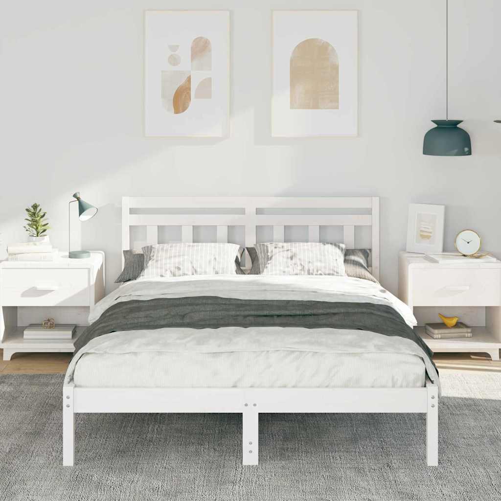 Estructura de cama 135 x 190 cm Madera de pino macizo