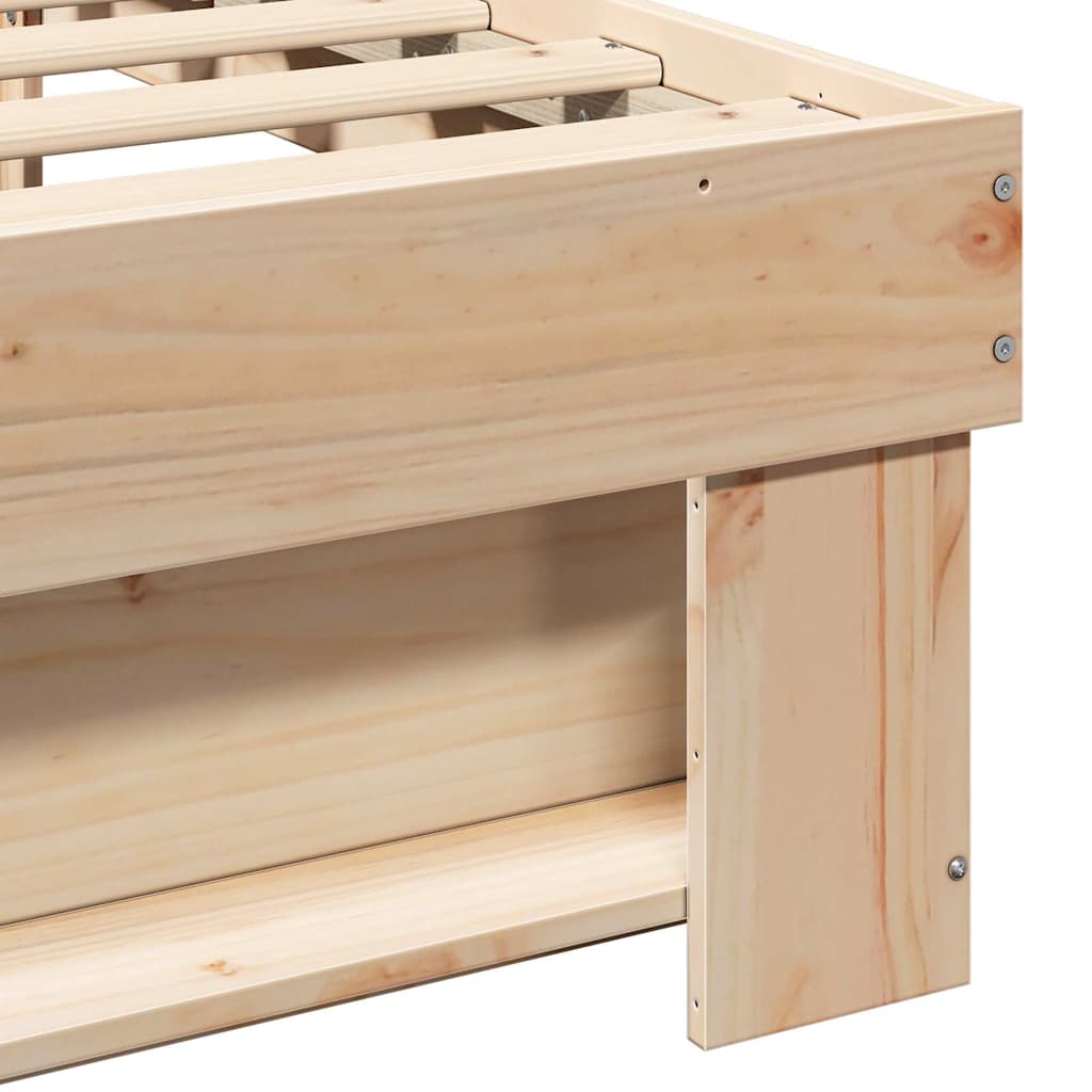 Estructura de cama Marrón 160 x 200 cm Madera de pino macizo