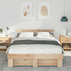 Estructura de cama Marrón 160 x 200 cm Madera de pino macizo