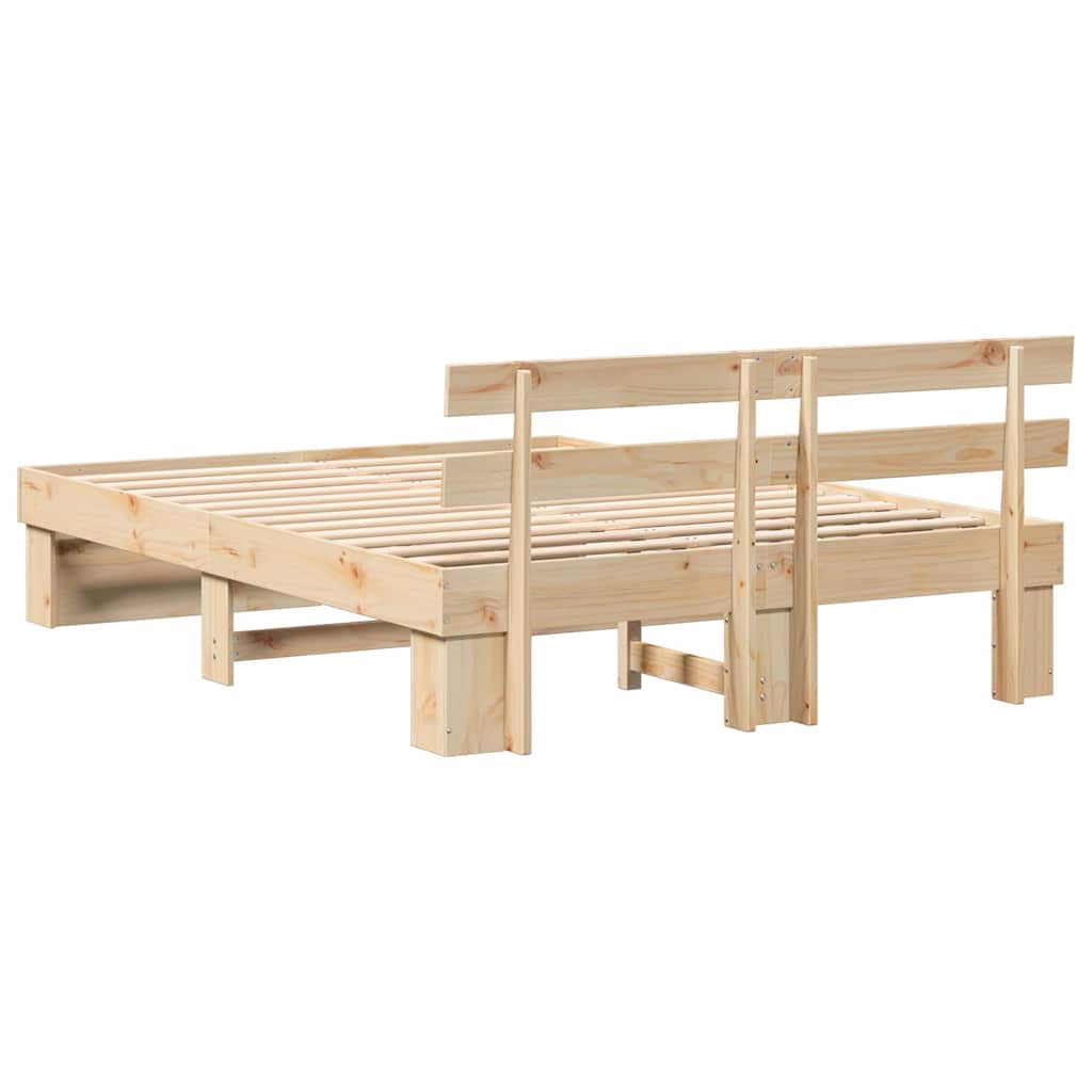 Estructura de cama Marrón 160 x 200 cm Madera de pino macizo