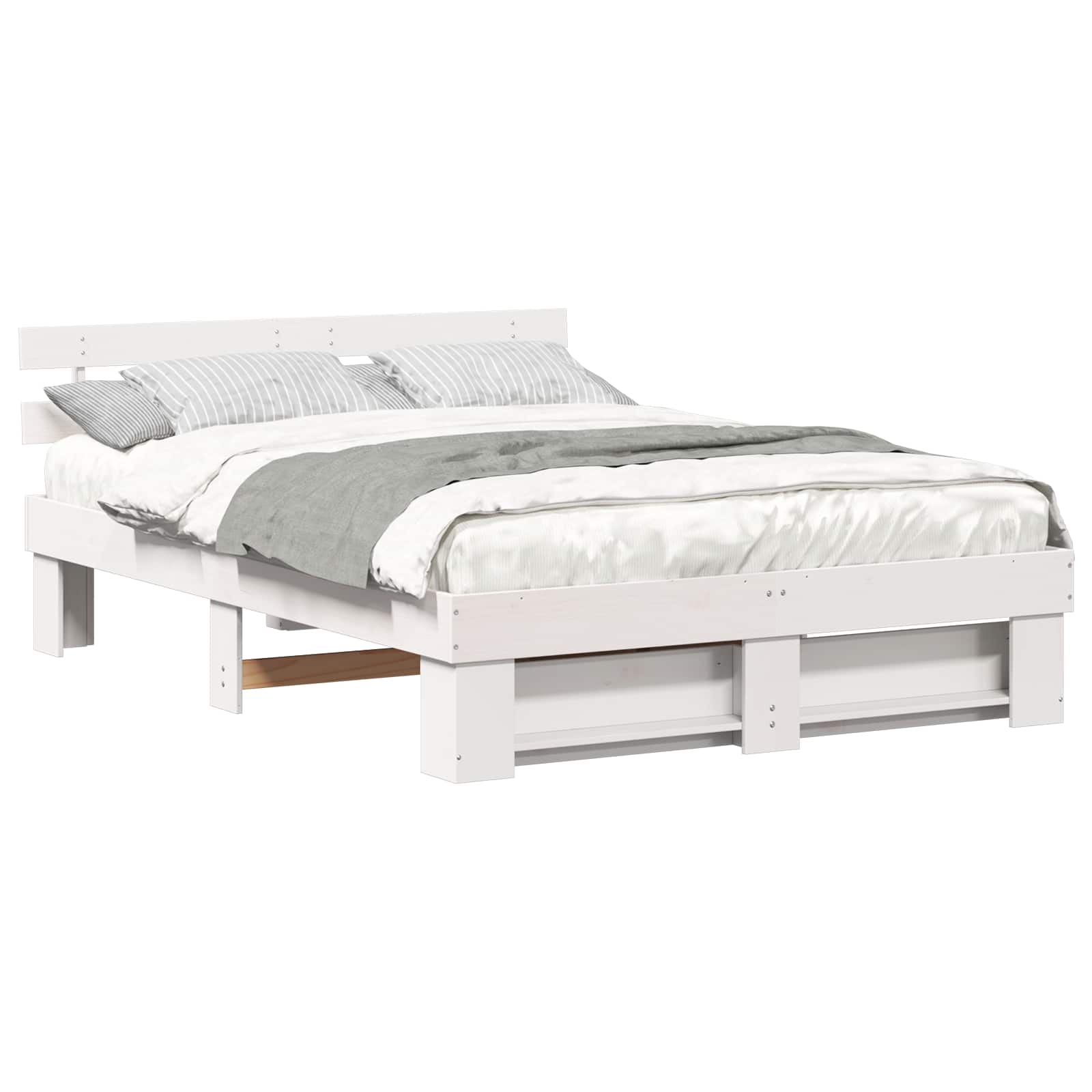 Estructura de cama 150 x 200 cm Madera de pino macizo