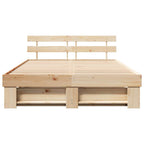 Estructura de cama Marrón 140 x 200 cm Madera de pino macizo