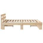 Estructura de cama Marrón 140 x 200 cm Madera de pino macizo