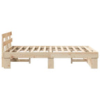 Estructura de cama Marrón 120 x 200 cm Madera de pino macizo