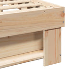Estructura de cama Marrón 140 x 190 cm Madera de pino macizo