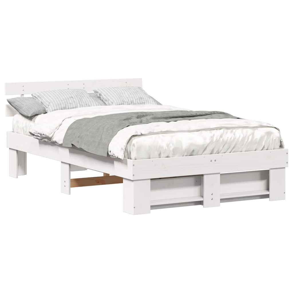 Estructura de cama 140 x 190 cm Madera de pino macizo