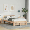 Estructura de cama Marrón 135 x 190 cm Madera de pino macizo