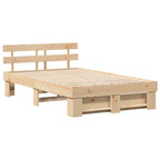 Estructura de cama Marrón 135 x 190 cm Madera de pino macizo