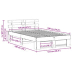 Estructura de cama Marrón 120 x 190 cm Madera de pino macizo
