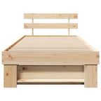 Estructura de cama Marrón 90 x 190 cm Madera de pino macizo