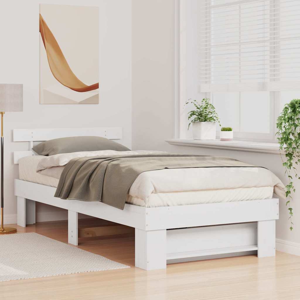 Estructura de cama 75 x 190 cm Madera de pino macizo