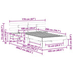 Estructura de cama 100 x 200 cm Madera de pino macizo